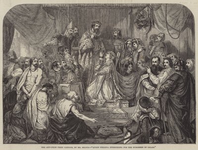 La Reina Felipa intercediendo por los Burgueses de Calais de Henry Courtney Selous